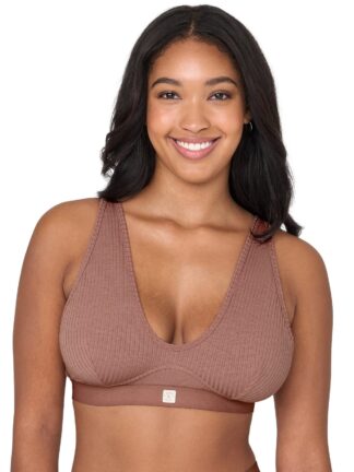Kindly Yours Women’s So Comfy Wire-Free Rib Lounge Bra, Sizes S-XXXL