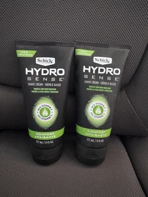2x Schick HYDRO Sense Shave CREAM 6oz with Vitamin E COMFORT protecting