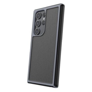 onn Slim Rugged Phone Case for Samsung Galaxy S23 Ultra 5G, Black/Gray
