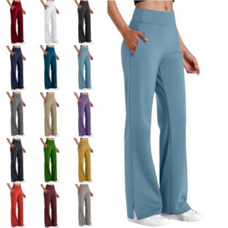 Women's Wide-leg Pants Pockets Drawstring Running Plus Size Sweatpants for Women Workout Jogging for Golf