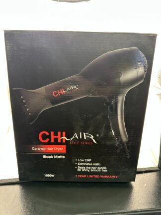 CHI Air Style Series Professional Hair Dryer Black Ionic 1875W