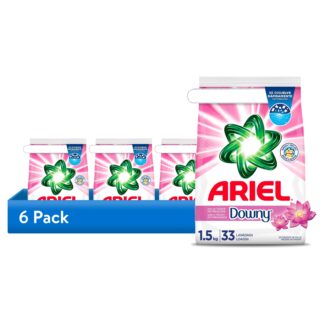 (6 pack) Ariel Laundry Detergent Powder with a Touch of Downy Freshness, 52 oz, 33 Loads