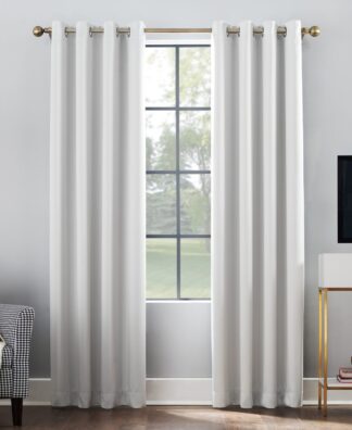 Sun Zero Oslo Extreme 100% Blackout Grommet Curtain Panel  52 X95   Pearl  1-Piece Single Panel
