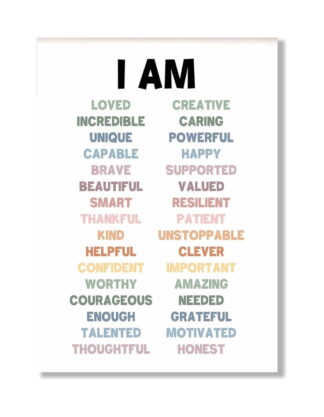 Motivational Wall Art for Kids, Positive Affirmation Print, Room Decor Gift