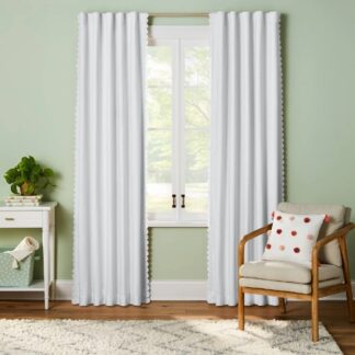 95" Scallop Blackout Panel Cream - Pillowfort