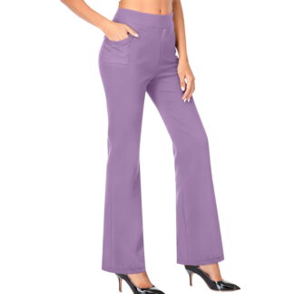 Posijego Women's High Waist Flare Pants Stretch Business Dress Work Causal Trousers with Pockets Yoga Pants (UPC 20336)