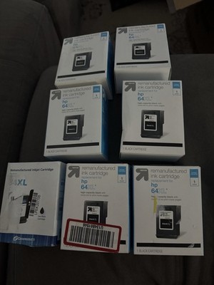 6x Up&Up HP 64XL Black Ink Cartridge 1 DataProducts HP 64xl Sealed