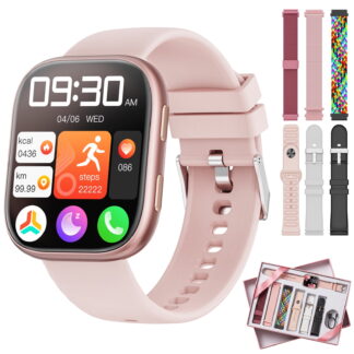 Mingdaln 1.85-inch Men Women's Smart watch with Answer/Make Calls, IP68 Waterproof Fitness Tracker