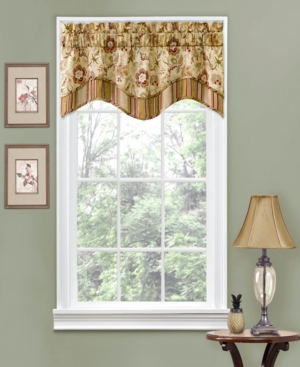 Waverly Traditional Floral Rod Pocket Semi-Sheer Valance 52 x 18