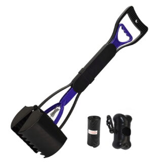 BN-LINK Pooper Scooper with Waste Bags & Storage Box, 23.6'' Foldable Unbreakable Dog Poop Scooper