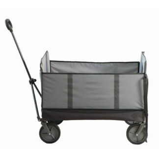 Seina Omni Multi-Purpose Assembled in Outdoor Wagon in Gray  High Strength Polyester Fabric. Easy Access Side Door. Compact Folding Design
