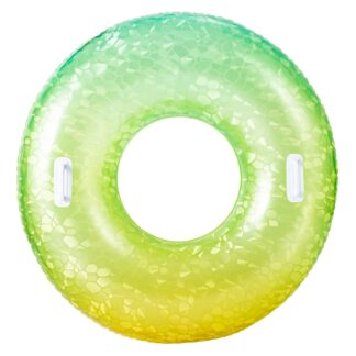 Bluescape Green & Yellow Gem Sparkle Inflatable Tube Pool Float