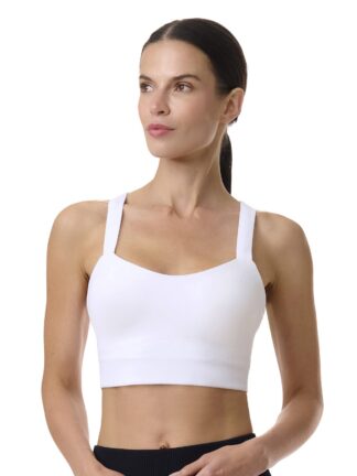 Avia Women's Low Impact Longline Strappy Back Sports Bra, Sizes XS-XXXL