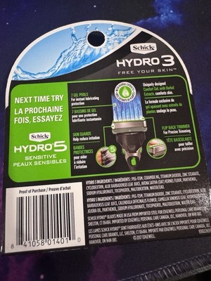 Schick Hydro3 Refill Razor Blades-5Cartridges(4Hydro3 + 1Hydro5 Cartridges)BONUS - Image 2