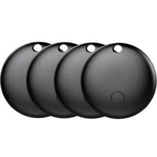 Air Tracker Tag (Android Only), Bluetooth Item Finder, Works with Google Find Hub, No Monthly Fees, Black 4 Pack