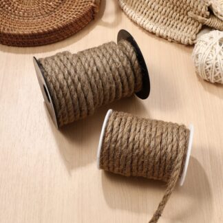 ifundom Rustic 8mm Natural Coffee Twine Rope, 2 Rolls for Gardening, Crafting, Home Decor