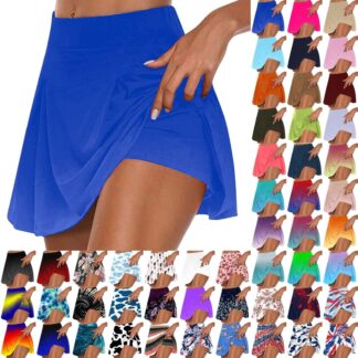 Fengactive Womens Athletic Skorts Summer Workout Built-in Shorts Sports Running Casual High Waisted Yoga Skirts