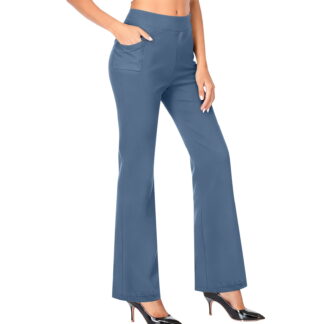 Posijego Women's High Waist Flare Pants Stretch Business Dress Work Causal Trousers with Pockets Yoga Pants (UPC 19255)