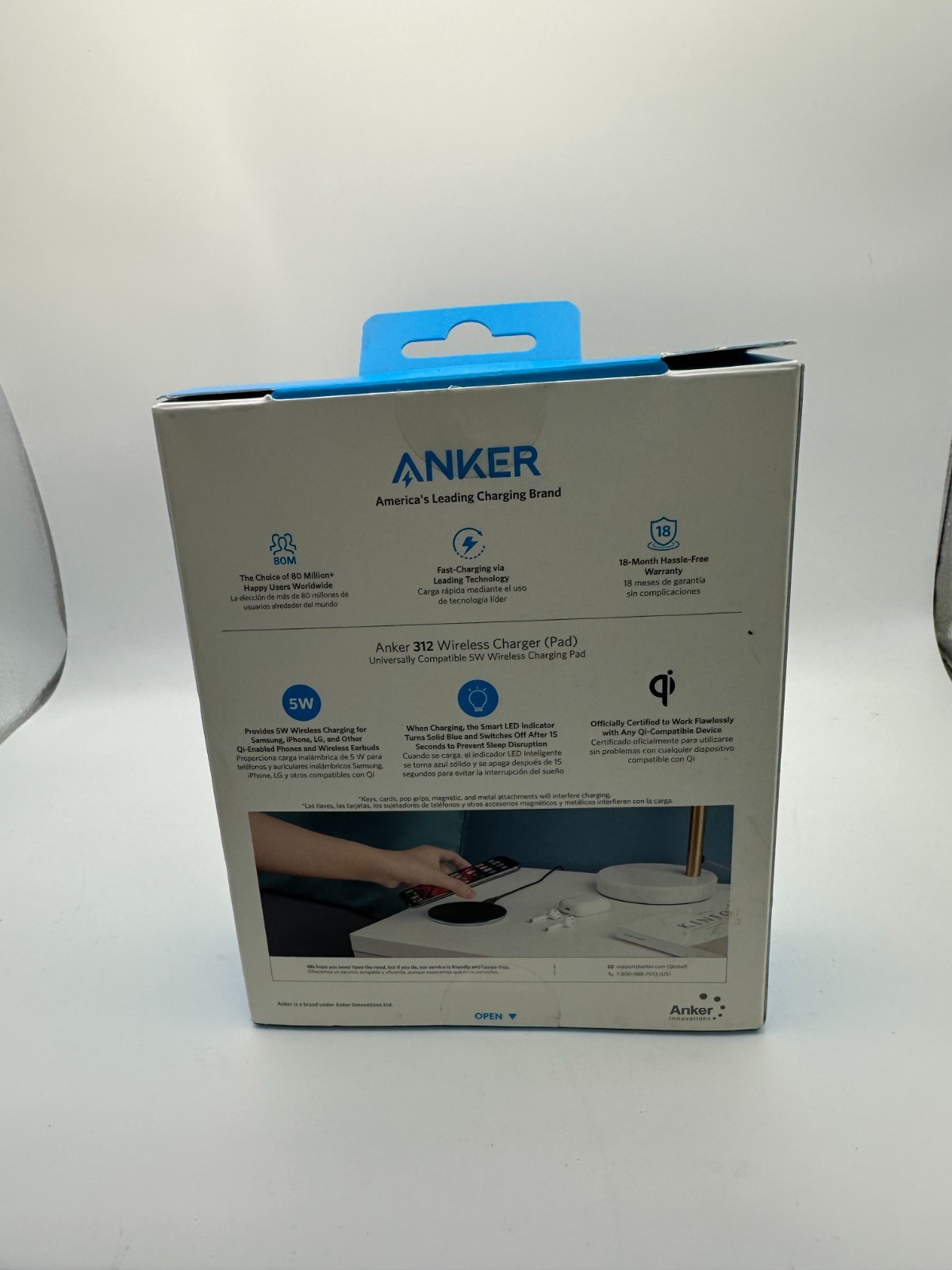 Anker 313 Wireless Charger PowerWave Pad Model A2503 - Black - Image 2