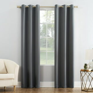 Mainstays Blackout Grommet Single Curtain Panel 1 Panel Gray 40 W x 108 L