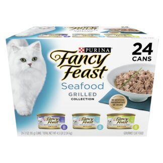 Purina Fancy Feast Grilled Seafood Feast Collection Cat Food 24-3 oz. Cans