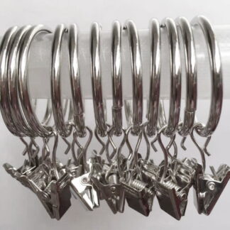 OATIPHO 50Pcs Iron Plated Silver Clip Rings for Curtains Drapery and Hanging Party Lanterns Displays