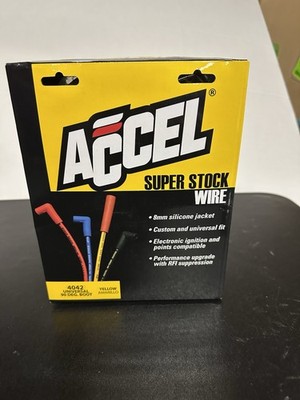 ACCEL 4042 Spark Plug Wire Set - Super Stock Graphite Core 8mm - Yellow