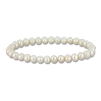 Everly Women's 5-5.5mm Cultured Freshwater Pearl Elastic Bracelet