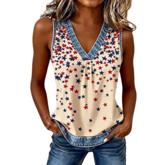 Womens Summer Tops Fourth of July Shirts for Women Usa Graphic Tee 4th of July Shirts Women Memorial Day Outfits for Women Patriotic Womens Clothing Red White and Blue Shirts for Women