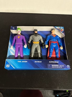 DC Comics The Joker, Batman, and Superman Action Figure 3-Pack. 3+Age