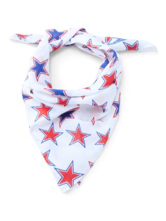 Fourth of July Women’s Star Toss Bandana from Way to Celebrate, One Size, White/Multi