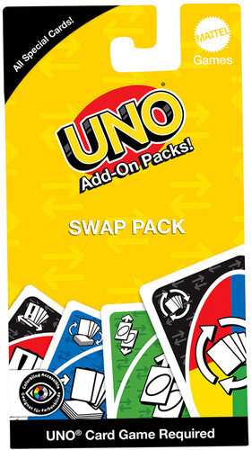 UNO Add-on-Packs Swap Pack Card Game for Kids, Family & Game Nights, Travel, Camping & Parties