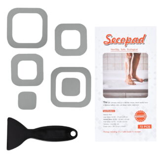 Secopad Non-Slip Bathtub Stickers, 72 PCS Safety Bath Treads Adhesive Decals with Scraper