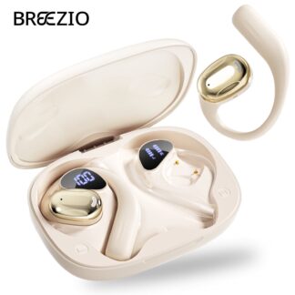 Open Ear Earbuds, Bluetooth 5.4 with Earhooks, 70Hrs Playtime, LED Display Charging Case, HiFi Stereo, IP7 Waterproof for Sports