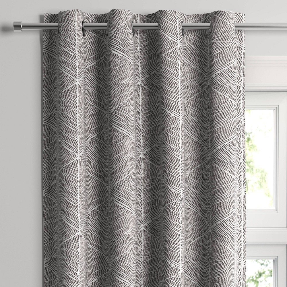 1pc 50"x84" Blackout Modern Stroke Window Curtain Panel Gray - Project 62™