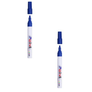 2PC Oil Based Paint Markers, Quick Dry Waterproof Permanent Paint Pens with Round Tip for Rock Painting, Metal, Wood, Fabric, Ceramic, Plastic & DIY Crafts