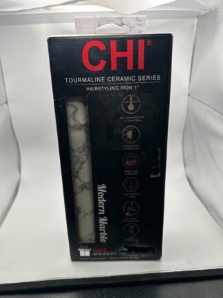 CHI Tourmaline Ceramic Flat Iron  1" in Modern Marble