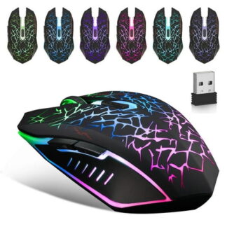 TSV Wireless Gaming Mouse Rechargeable USB 2.4G Ergonomic Optical Mice, Silent