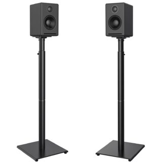 USX MOUNT Speaker Stand Height Adjustable for Satellite & Bookshelf Speaker (Pair) - 11LBS Capacity