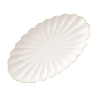 The Pioneer Woman Colette Stoneware 14-inch Serving Tray, Cream