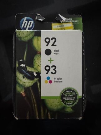 HP 92 + 93 Ink Cartridge Combo-Pack Black & Color OEM New Sealed 2018