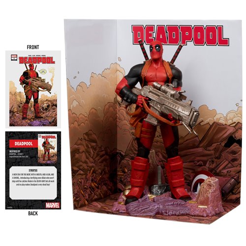 Marvel Wave 5 Deadpool #1 1:6 Scale Posed Figure with Scene and Comic - Image 3