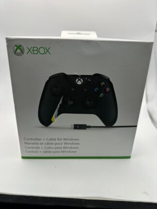 New Microsoft 4N6-00001 Xbox Controller + Cable for Windows, Black