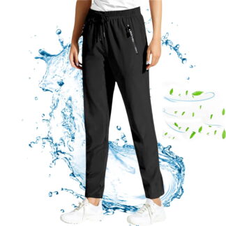 Womens Ultra Stretch Quick Drying Pants,Waterproof & Lightweight Breathable Pants with Zipper Pocket for Unisex