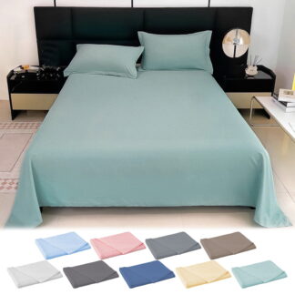hulanddfd Bed Sheets Queen Size Soft Cool Cotton Sheets for Hotels Spas and Home(Green)