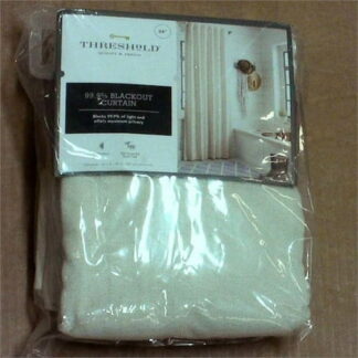 50"x84" Blackout Aruba Window Curtain Panel Sour Cream - Thresholdโข: Recycled Polyester, Solid Drapes, Indoor Use