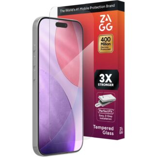 ZAGG InvisibleShield – Apple iPhone 17 Pro Glass Shield Clear Screen Protector, PerfectFit™ Installation, 3x Stronger Gl