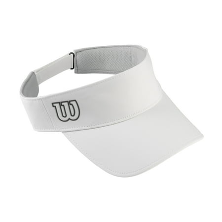 Wilson Ultralight Adult Tennis Visor Cap with Adjustable Hook & Loop Back Polyester White