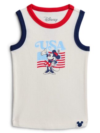Disney Minnie Mouse Toddler Girls American Flag Graphic Tank Top, Sizes 12M-5T