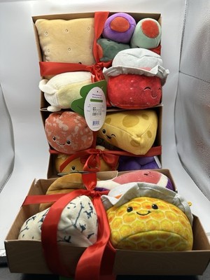 Giggle Scape Charcuterie Plush Lot Of 3 Sets Salami Jam Grapes Cheese Olive NEW